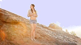 Dani Daniels All By Herself In The Desert And Horny!
